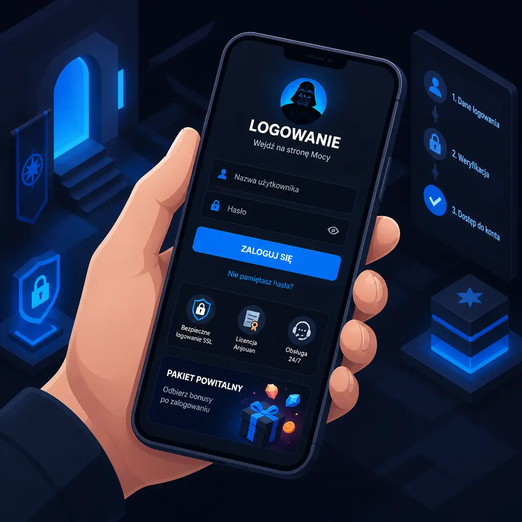 Slots Vader Login - Logowanie do Konta Gracza visual guide for SlotsVader Casino